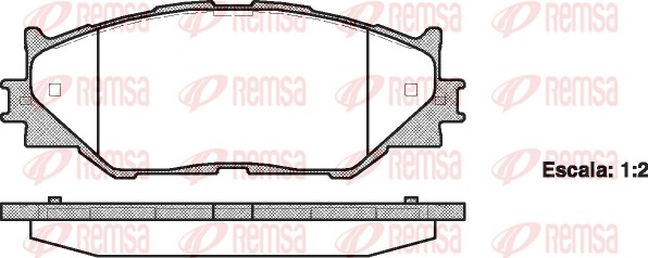 Колодки гальмівні дискові LEXUS IS II (_E2_) 2.5 2005.08-2013.04 REMSA (1201.00) Remsa фото 2