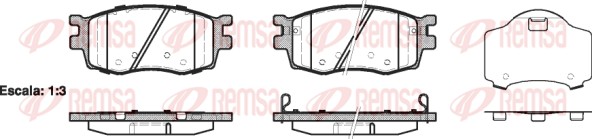 Колодки гальмівні дискові HYUNDAI ACCENT III ЛІФТБЕК (MC) 1.4 2005.11-2012.12 REMSA (1208.02) Remsa фото 2