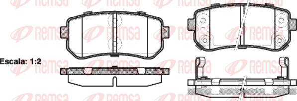 Колодки гальмівні дискові HYUNDAI ACCENT III ЛІФТБЕК (MC) 1.4 2005.11-2012.12 REMSA (1209.02) Remsa фото 2