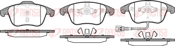 Колодки гальмівні дискові VW TIGUAN (5N_) 2.0 2007.09-2018.07 REMSA (1219.21) Remsa фото 2
