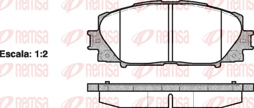 Колодки гальмівні дискові TOYOTA YARIS (_P13_) 1.3 2010.12- REMSA (1224.00) Remsa фото 2