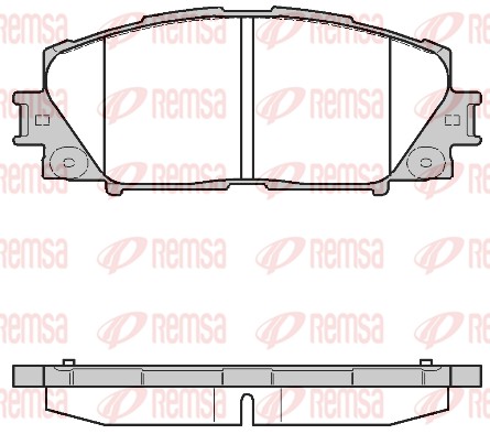 Колодки гальмівні дискові TOYOTA PRIUS (_W3_) 1.8 2008.06- REMSA (1224.10) Remsa фото 2