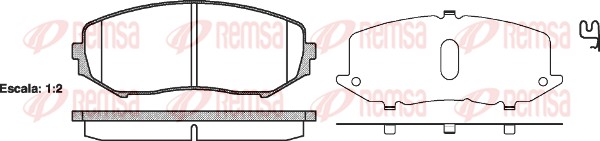 Колодки гальмівні дискові SUZUKI GRAND VITARA II (JT, TE, TD) 2.0 2005.04- REMSA (1225.02) Remsa фото 2