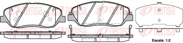 Колодки гальмівні дискові SSANGYONG KORANDO (CK) 2.0 2010.07- REMSA (1226.02) Remsa фото 2
