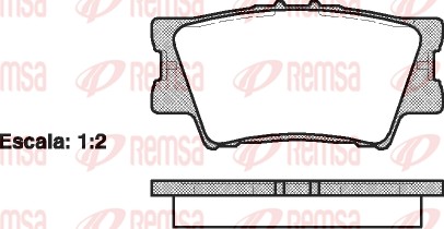 Колодки гальмівні дискові TOYOTA CAMRY ЛІФТБЕК (_V5_) 2.5 2011.09- REMSA (1231.00) Remsa фото 2