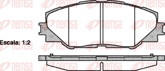 Колодки гальмівні дискові TOYOTA RAV 4 III (_A3_) 2.0 2005.06-2014.08 REMSA (1234.00) Remsa фото 2