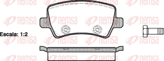 Колодки гальмівні дискові LAND ROVER RANGE ROVER EVOQUE (L538) 2.0 2011.06-2019.12 REMSA (1236.00) Remsa фото 2