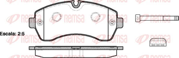 Колодки гальмівні дискові VW CRAFTER 30-35 АВТОБУС (2E_) 2.5 2006.04-2016.12 REMSA (1243.00) Remsa фото 2