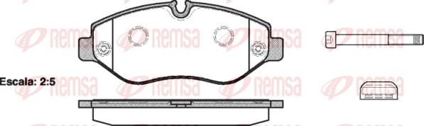 Колодки гальмівні дискові MB VITO / MIXTO ФУРГОН (W639) 2.2 2003.08- REMSA (1245.00) Remsa фото 2