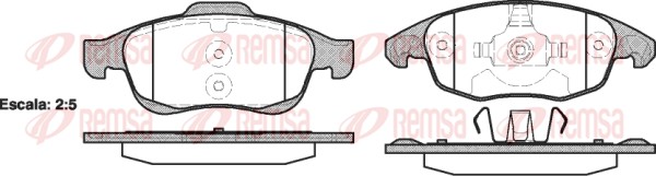 Колодки гальмівні дискові CITROEN BERLINGO ПЛАТФОРМА/ШАСІ (B9) 1.6 2008.04- REMSA (1248.00) Remsa фото 2