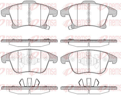 Колодки гальмівні дискові FORD MONDEO V TURNIER (CF) 1.6 2014.09- REMSA (1249.22) Remsa фото 2