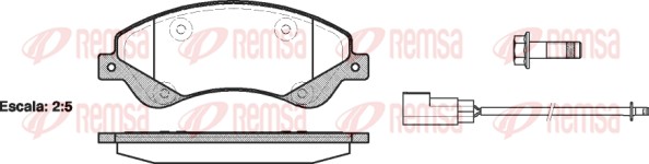 Колодки гальмівні дискові FORD TRANSIT CONNECT (P65_, P70_, P80_) 1.8 2002.06- REMSA (1251.02) Remsa фото 2