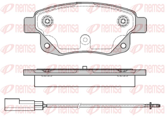 Колодки гальмівні дискові FORD TRANSIT CONNECT (P65_, P70_, P80_) 1.8 2002.06- REMSA (1252.01) Remsa фото 2