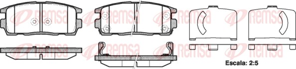 Колодки гальмівні дискові CHEVROLET CAPTIVA (C100, C140) 2.4 2006.06- REMSA (1260.12) Remsa фото 2