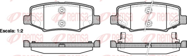 Колодки гальмівні дискові JEEP COMPASS (MK49) 2.4 2006.08- REMSA (1264.02) Remsa фото 2
