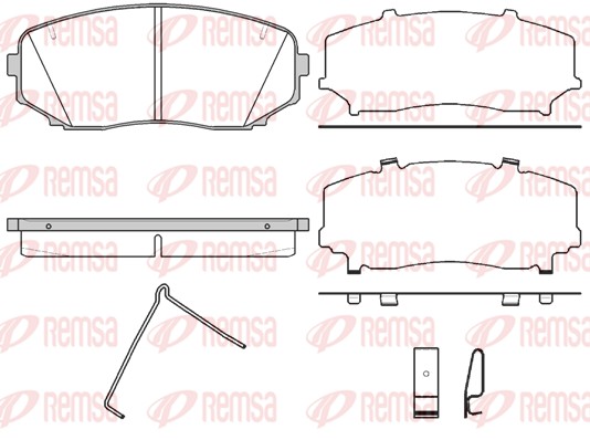 Колодки гальмівні дискові MITSUBISHI PAJERO SPORT III (KS_) 2.4 2015.08- REMSA (1267.02) Remsa фото 2