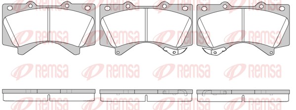 Колодки гальмівні дискові TOYOTA LAND CRUISER PRADO (_J15_) 2.8 2009.07- REMSA (1271.02) Remsa фото 2