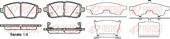 Колодки гальмівні дискові FORD FIESTA VI (CB1, CCN) 1.4 2008.06- REMSA (1281.02) Remsa фото 2