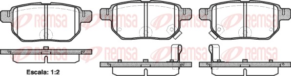 Колодки гальмівні дискові TOYOTA COROLLA ЛІФТБЕК (_E15_) 1.6 2006.10- REMSA (1286.02) Remsa фото 2