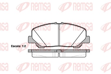 Колодки гальмівні дискові TOYOTA PREVIA III (_R2_, _R5_) 2.4 2005.10- REMSA (1287.00) Remsa фото 2