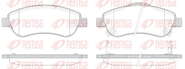 Колодки гальмівні дискові HONDA CR-V III (RE_) 2.0 2006.06- REMSA (1289.02) Remsa фото 2