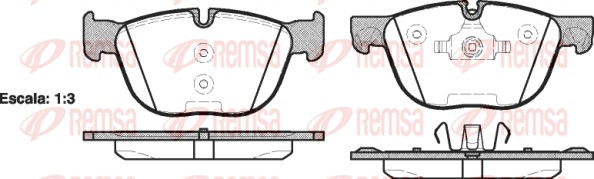 Колодки гальмівні дискові BMW X5 (E70) 3.0 2006.02-2013.07 REMSA (1297.00) Remsa фото 2