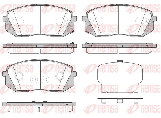 Колодки гальмівні дискові HYUNDAI SONATA VII 2.0 HYBRID 2014- REMSA (1302.52) Remsa фото 2