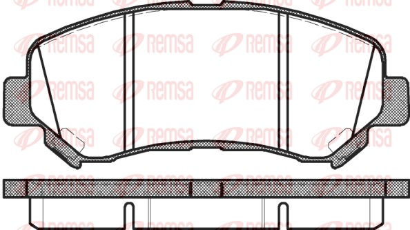Колодки гальмівні дискові NISSAN QASHQAI / QASHQAI +2 I (J10, NJ10, JJ10E) 1.6 2006.11-2014 REMSA (1318.00) Remsa фото 2