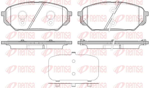 Колодки гальмівні дискові HYUNDAI IX55 3.0 2006.09- REMSA (1322.12) Remsa фото 2