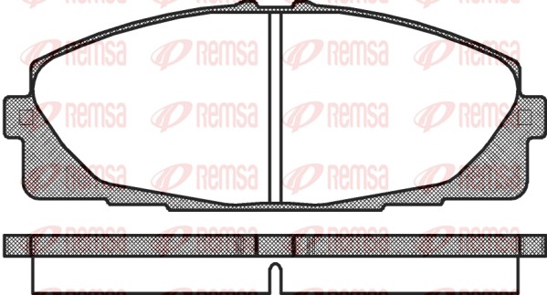 Колодки гальмівні дискові TOYOTA HIACE IV ФУРГОН (__H1_, __H2_) 2.5 1995.08-2012.12 REMSA (1325.00) Remsa фото 2
