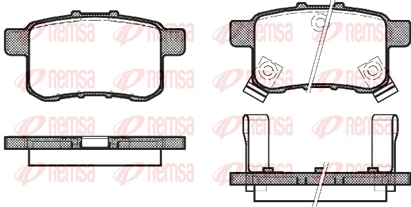 Колодки гальмівні дискові HONDA ACCORD VIII (CU) 2.4 2008.04- REMSA (1332.02) Remsa фото 2