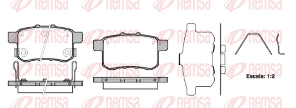 Колодки гальмівні дискові HONDA ACCORD VIII (CU) 2.4 2008.04- REMSA (1332.12) Remsa фото 2