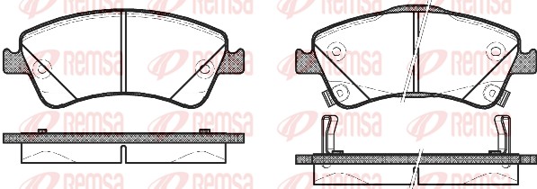 Колодки гальмівні дискові TOYOTA COROLLA ЛІФТБЕК (_E15_) 1.6 2006.10- REMSA (1341.02) Remsa фото 2