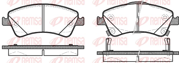 Колодки гальмівні дискові TOYOTA AVENSIS ЛІФТБЕК (_T27_) 1.8 2008.11-2018.10 REMSA (1341.12) Remsa фото 2