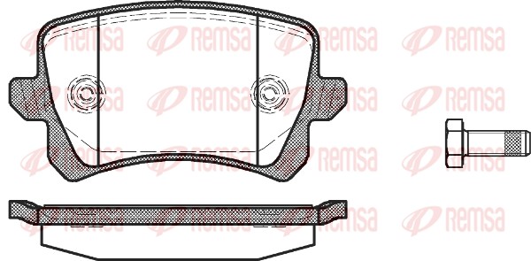 Колодки гальмівні дискові VW PASSAT B7 VARIANT (365) 1.6 2010.08-2015.12 REMSA (1342.00) Remsa фото 2