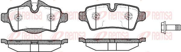 Колодки гальмівні дискові MINI MINI (R56) 1.4 2005.11-2014.01 REMSA (1344.00) Remsa фото 2