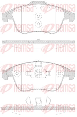 Колодки гальмівні дискові RENAULT SCENIC III (JZ0/1_) 1.4 2008.12- REMSA (1350.30) Remsa фото 2