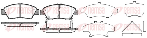 Колодки гальмівні дискові HONDA JAZZ III (GE_, GG_, GP_, ZA_) 1.4 2007.10- REMSA (1358.02) Remsa фото 2