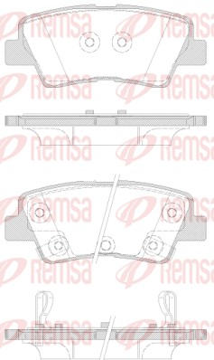 Колодки гальмівні дискові HYUNDAI ELANTRA V ЛІФТБЕК (MD, UD) 1.8 2010.09- REMSA (1362.42) Remsa фото 2