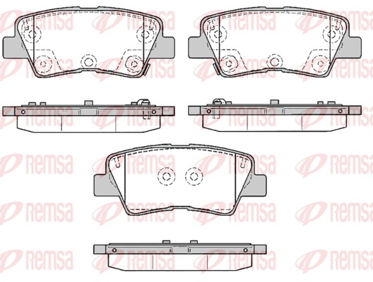 Колодки гальмівні дискові (комплект 4 шт) KIA SOUL II (PS) 1.6 2014.02-2018.12 REMSA (1362.85) Remsa фото 2