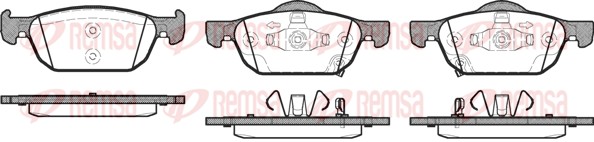 Колодки гальмівні дискові HONDA ACCORD VIII (CU) 2.4 2008.04- REMSA (1384.02) Remsa фото 2
