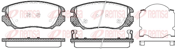 Колодки гальмівні дискові CHEVROLET MALIBU (V300) 2.4 2012.01- REMSA (1385.02) Remsa фото 2