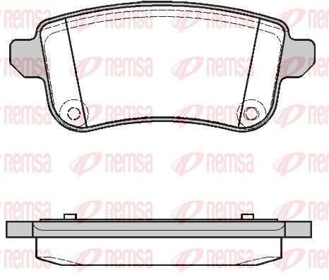 Колодки гальмівні дискові RENAULT MEGANE III GRANDTOUR (KZ0/1) 1.5 2008.11- REMSA (1387.10) Remsa фото 2