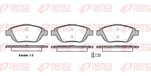Колодки гальмівні дискові CITROEN C3 PICASSO (SH_) 1.4 2009.02- REMSA (1392.00) Remsa фото 2