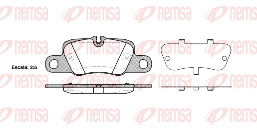 Колодки гальмівні дискові PORSCHE PANAMERA (970) 3.6 2009.03-2017.12 REMSA (1401.00) Remsa фото 2
