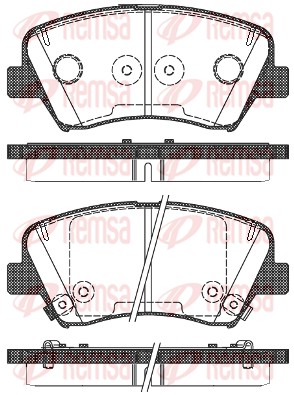 Колодки гальмівні дискові HYUNDAI ELANTRA V ЛІФТБЕК (MD, UD) 1.8 2010.09- REMSA (1412.32) Remsa фото 2