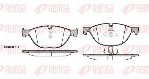 Колодки гальмівні дискові BMW 5 (F10) 2.0 2009.01-2016.10 REMSA (1414.00) Remsa фото 2