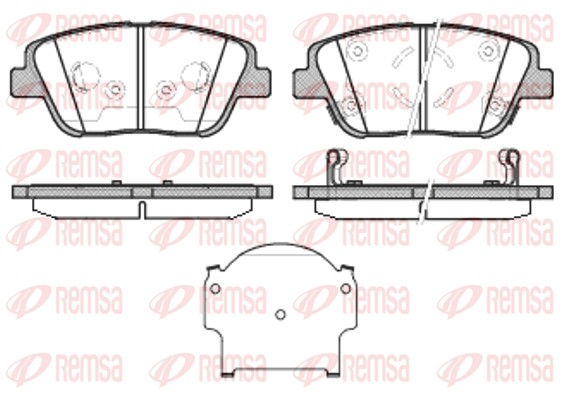 Колодки гальмівні дискові KIA OPTIMA (FSGDS6B) 2.4 2010.01- REMSA (1423.02) Remsa фото 2