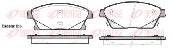 Колодки гальмівні дискові OPEL ASTRA J ЛІФТБЕК 1.4 2012.06- REMSA (1431.02) Remsa фото 2