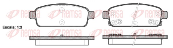 Колодки гальмівні дискові OPEL ASTRA J ЛІФТБЕК 1.4 2012.06- REMSA (1432.02) Remsa фото 2